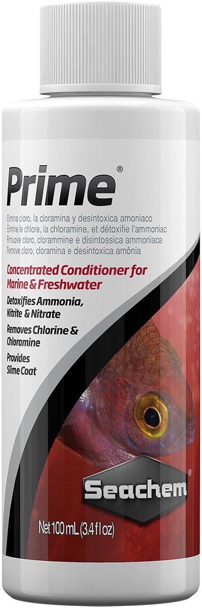 Seachem Anticloro E Condicionador Prime 100Ml Para Peixes